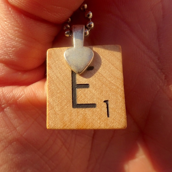 Pink Music Note Scrabble Tile Pendant Upcycled Repurposed Game Piece Necklace - Picture 5 of 8
